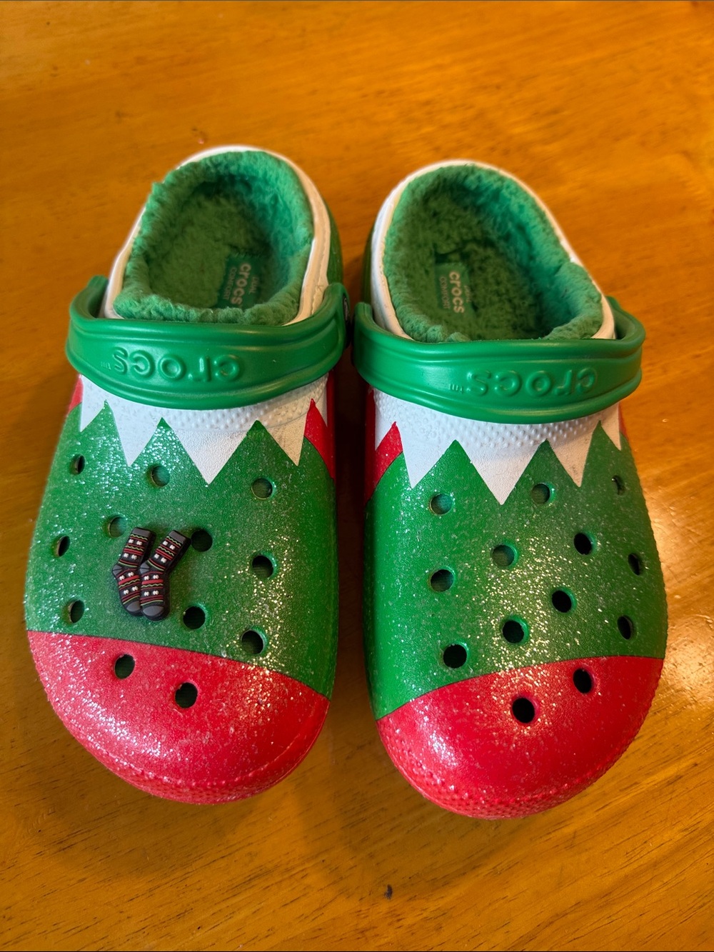 Christmas Crocs. Women’s 9, Men’s 7.